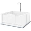 Puppy Whelping Box with Adjustable Door Pee Pad Pig Rail for Breeds Small to Large 41x39