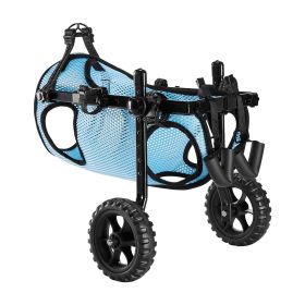 VEVOR Dog Wheelchair for Back Legs, Adjustable 2 Wheels Pet Wheelchair, Lightweight Dog Cart with Shock-Absorbing Wheels, Mobility Support Wheel Chair