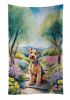 Lakeland Terrier Spring Path Kitchen Towel Dish Cloths Guest Hand Towel Decorative Bathroom Towel for Face,Tea, Dishcloth, Kitchen and Bath