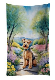 Lakeland Terrier Spring Path Kitchen Towel Dish Cloths Guest Hand Towel Decorative Bathroom Towel for Face,Tea, Dishcloth, Kitchen and Bath