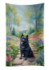 Schipperke Spring Path Kitchen Towel Dish Cloths Guest Hand Towel Decorative Bathroom Towel for Face,Tea, Dishcloth, Kitchen and Bath