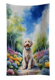 Labradoodle Spring Path Kitchen Towel Dish Cloths Guest Hand Towel Decorative Bathroom Towel for Face,Tea, Dishcloth, Kitchen and Bath