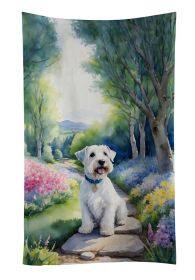 Sealyham Terrier Spring Path Kitchen Towel Dish Cloths Guest Hand Towel Decorative Bathroom Towel for Face,Tea, Dishcloth, Kitchen and Bath