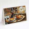 Silky Terrier Fall Kitchen Pumpkins Greeting Cards Pack of 8 Blank Cards with Envelopes Whimsical A7 Size 5x7 Blank Note Cards