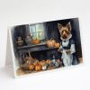 Australian Terrier Fall Kitchen Pumpkins Greeting Cards Pack of 8 Blank Cards with Envelopes Whimsical A7 Size 5x7 Blank Note Cards