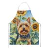 Silky Terrier in Sunflowers Apron Cooking Kitchen Server Baking Crafts Gardening for Adult Women Men, Unisex, Large, Multicolor