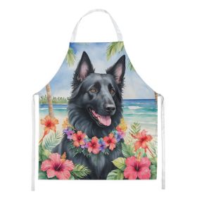 Belgian Sheepdog Luau Apron Cooking Kitchen Server Baking Crafts Gardening for Adult Women Men, Unisex, Large, Multicolor