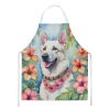 White German Shepherd Luau Apron Cooking Kitchen Server Baking Crafts Gardening for Adult Women Men, Unisex, Large, Multicolor