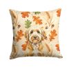 Goldendoodle Heirloom Fall Throw Pillow Decorative Indoor Outdoor Accent Cushion for Couch, Bed or Patio, 14Hx14W