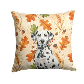 Dalmatian Heirloom Fall Throw Pillow Decorative Indoor Outdoor Accent Cushion for Couch, Bed or Patio, 14Hx14W