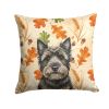 Black Cairn Terrier Heirloom Fall Throw Pillow Decorative Indoor Outdoor Accent Cushion for Couch, Bed or Patio, 14Hx14W
