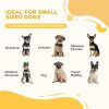 24"H Foldable Dog Gate, 3 Panels Freestanding Pet Gate Barriers Indoor with Support Feet, Puppy Fence for Small Dogs, White