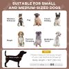 Raised Dog Bed Cooling Dog Cot w/ Canopy Washable Breathable Mesh, for Small and Medium Dogs, Coffee