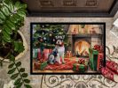 NEW Schnauzer Cozy Christmas Doormat Front Door Mat Indoor Outdoor Rugs for Entryway, Non Slip Washable Low Pile, 18H X 27W