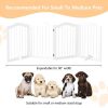 27.6" Height Tall Freestanding Pet Gate, 4 Panels Foldable Dog Gate, Solid Wood Folding Safety Fence Wooden Dog Gate with 2 pcs Support Feet Ideal for