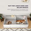 Whelping Box for Puppies and Dogs w/ Waterproof Pee Pad & Adjustable Door for Large, Medium, Small Dogs,96" x 47" x 19"