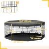 8 Panels Foldable Dog Playpen with Bottom Pad & Top Cover, 24" High