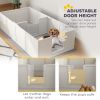 Whelping Box for Dogs and Puppies w/ Waterproof Pee Pad & Adjustable Door for Medium, Small Dogs, 77" x 38" x 19"