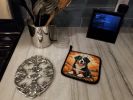 Bernese Mountain Dog Fall Pair of Pot Holders Kitchen Heat Resistant Pot Holders Sets Oven Hot Pads for Cooking Baking BBQ, 7 1/2 x 7 1/2