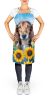 Saluki in Sunflowers Apron Cooking Kitchen Server Baking Crafts Gardening for Adult Women Men, Unisex, Large, Multicolor