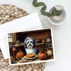 Havanese Fall Kitchen Pumpkins Greeting Cards Pack of 8 Blank Cards with Envelopes Whimsical A7 Size 5x7 Blank Note Cards