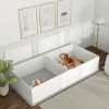 Whelping Box for Puppies and Dogs w/ Waterproof Pee Pad & Adjustable Door for Large, Medium, Small Dogs,96" x 47" x 19"