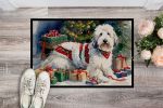 Old English Sheepdog Cozy Christmas Doormat Front Door Mat Indoor Outdoor Rugs for Entryway, Non Slip Washable Low Pile, 24H X 36W