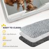 Dog Whelping Box with Washable Pee Pad, Adjustable Height Door, for Large Breed Dogs, 49" x 47" x 19"