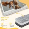 Puppy Whelping Box with Adjustable Door Pee Pad Pig Rail for Breeds Small to Large 41x39