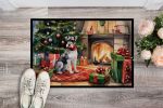 NEW Schnauzer Cozy Christmas Doormat Front Door Mat Indoor Outdoor Rugs for Entryway, Non Slip Washable Low Pile, 18H X 27W
