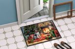 NEW Schnauzer Cozy Christmas Doormat Front Door Mat Indoor Outdoor Rugs for Entryway, Non Slip Washable Low Pile, 18H X 27W