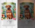 NEW Rhodesian Ridgeback Luau Ceramic Night Light Compact, UL-Certified, Ideal for Bedroom, Bathroom, Nursery, Hallway, Kitchen, 6x4x3, Multicolor