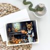Australian Terrier Fall Kitchen Pumpkins Greeting Cards Pack of 8 Blank Cards with Envelopes Whimsical A7 Size 5x7 Blank Note Cards