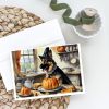German Shepherd Fall Kitchen Pumpkins Greeting Cards Pack of 8 Blank Cards with Envelopes Whimsical A7 Size 5x7 Blank Note Cards