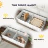 Whelping Box for Puppies and Dogs w/ Waterproof Pee Pad & Adjustable Door for Large, Medium, Small Dogs,96" x 47" x 19"