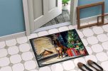 Boxer Cozy Christmas Doormat Front Door Mat Indoor Outdoor Rugs for Entryway, Non Slip Washable Low Pile, 24H X 36W
