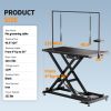 Professional Electric Dog Grooming Table - Heavy Duty, Height Adjustable Pet Grooming Table w/Leveling Wheels, Dog Grooming Arm
