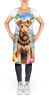 Airedale Terrier Luau Apron Cooking Kitchen Server Baking Crafts Gardening for Adult Women Men, Unisex, Large, Multicolor