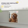 Dog Whelping Box with Washable Pee Pad, Adjustable Height Door, for Large Breed Dogs, 49" x 47" x 19"