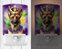 NEW Belgian Malinois King of Mardi Gras Ceramic Night Light Compact, UL-Certified, Ideal for Bedroom, Bathroom, Nursery, Hallway, Kitchen, 6x4x3, Mult