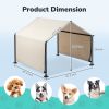 4*4*3.3FT Dog Tent for Large Creamy white