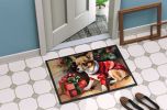 NEW Chihuahua Cozy Christmas Doormat Front Door Mat Indoor Outdoor Rugs for Entryway, Non Slip Washable Low Pile, 18H X 27W