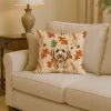 Goldendoodle Heirloom Fall Throw Pillow Decorative Indoor Outdoor Accent Cushion for Couch, Bed or Patio, 14Hx14W