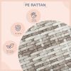 Wicker Pet House Dog Bed for Indoor/Outdoor Rattan Furniture with Cushion