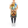 Silky Terrier in Sunflowers Apron Cooking Kitchen Server Baking Crafts Gardening for Adult Women Men, Unisex, Large, Multicolor