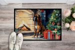 Boxer Cozy Christmas Doormat Front Door Mat Indoor Outdoor Rugs for Entryway, Non Slip Washable Low Pile, 24H X 36W