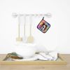 Basset Hound Hippie Dawg Pair of Pot Holders Kitchen Heat Resistant Pot Holders Sets Oven Hot Pads for Cooking Baking BBQ, 7 1/2 x 7 1/2