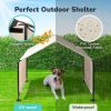4*4*3.3FT Dog Tent for Large Creamy white