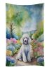 White Poodle Spring Path Kitchen Towel Dish Cloths Guest Hand Towel Decorative Bathroom Towel for Face,Tea, Dishcloth, Kitchen and Bath