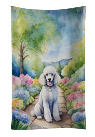 White Poodle Spring Path Kitchen Towel Dish Cloths Guest Hand Towel Decorative Bathroom Towel for Face,Tea, Dishcloth, Kitchen and Bath (Default: Default)